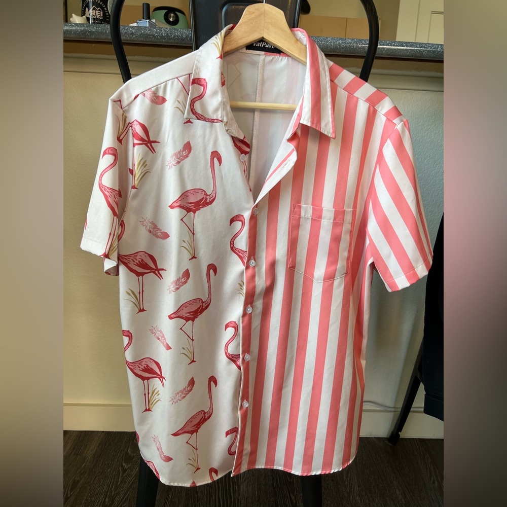 Flamingo button down NWOT